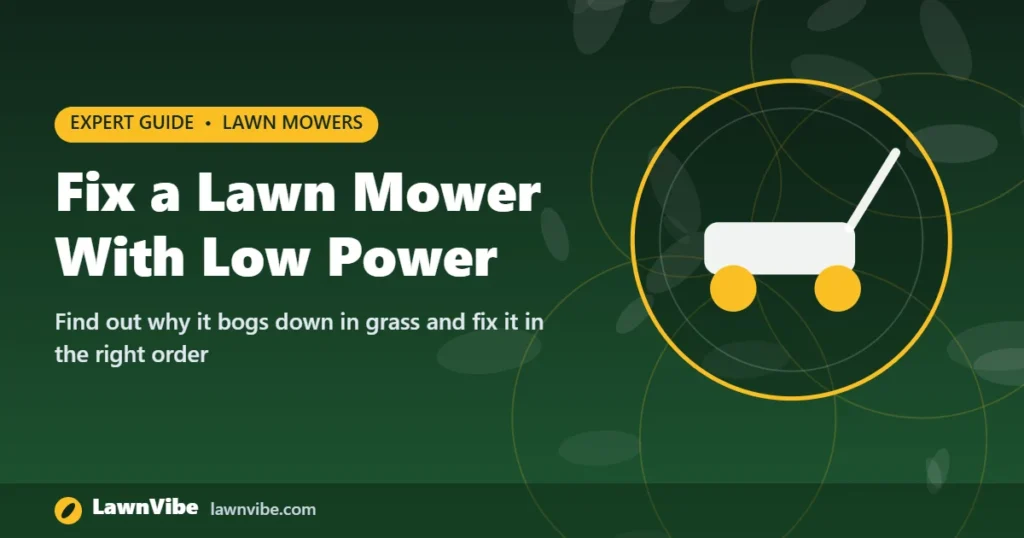 Fix a Lawn Mower With Low Power - lawn mower low power
