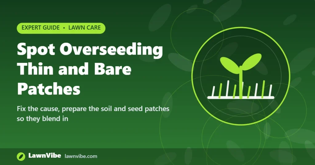 Spot Overseeding Thin and Bare Patches - spot overseeding