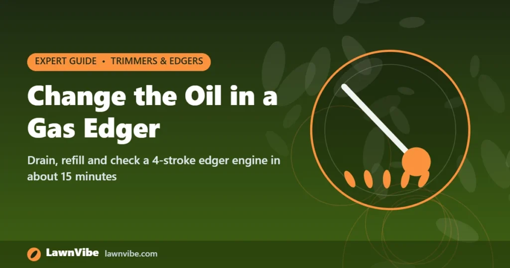 Change the Oil in a Gas Edger - change the oil in a gas-powered edger