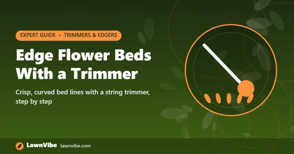 Edge Flower Beds With a Trimmer - edge flower beds with a trimmer