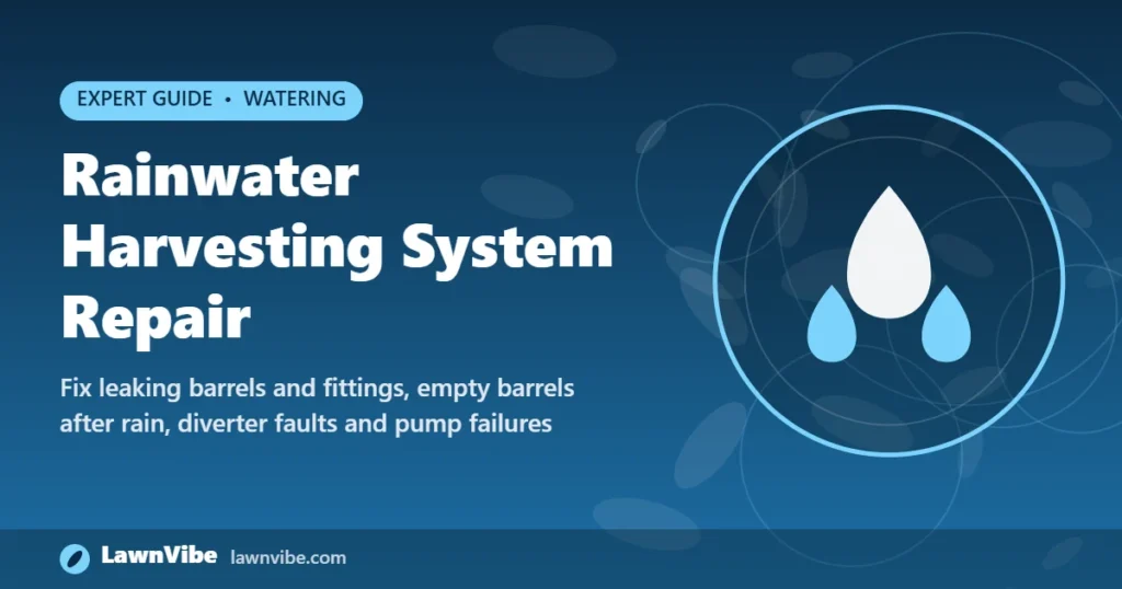 Rainwater Harvesting System Repair - rainwater harvesting system repair