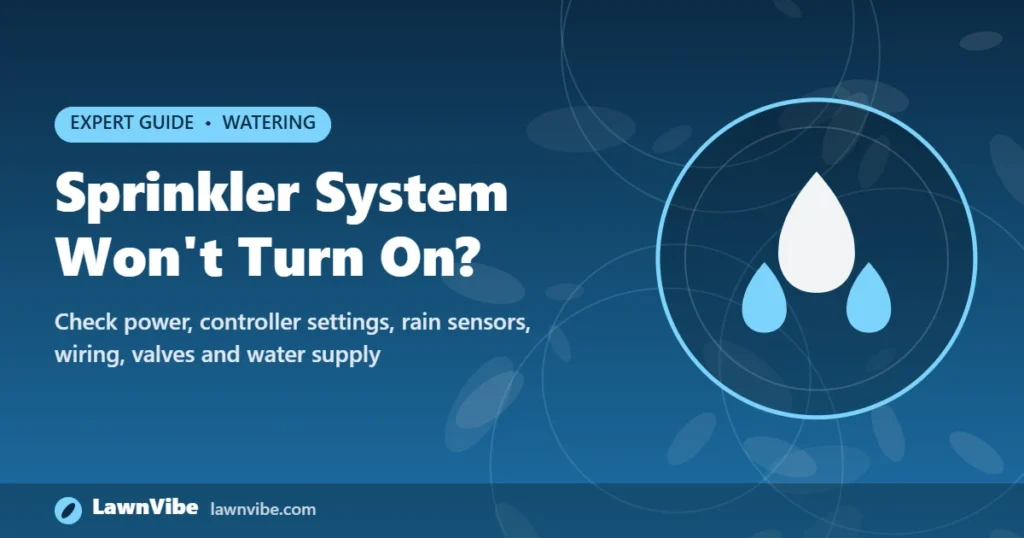 Sprinkler System Won't Turn On? - sprinkler system won't turn on