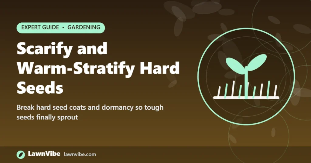 Scarify and Warm-Stratify Hard Seeds - scarify seeds