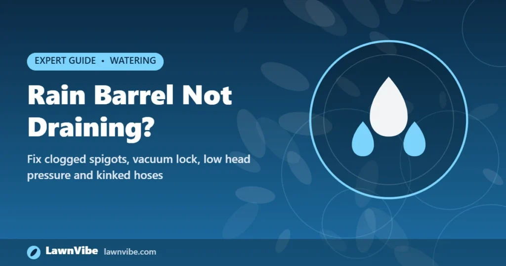 Rain Barrel Not Draining? - rain barrel not draining