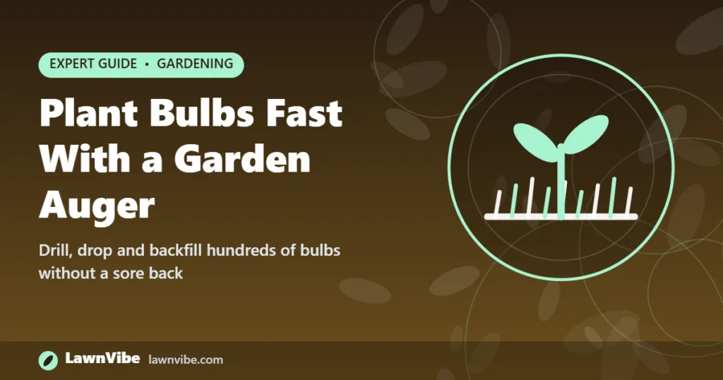 Plant Bulbs Fast With a Garden Auger - use a garden auger to plant bulbs